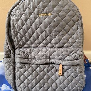 MZ Wallace Women's Gray Quilted Magnet Metro Backpack